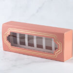 Rose Gold with Gold Border Macaron Box