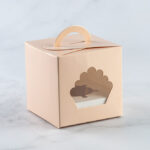 Beachy Peach Cupcake Box for 1